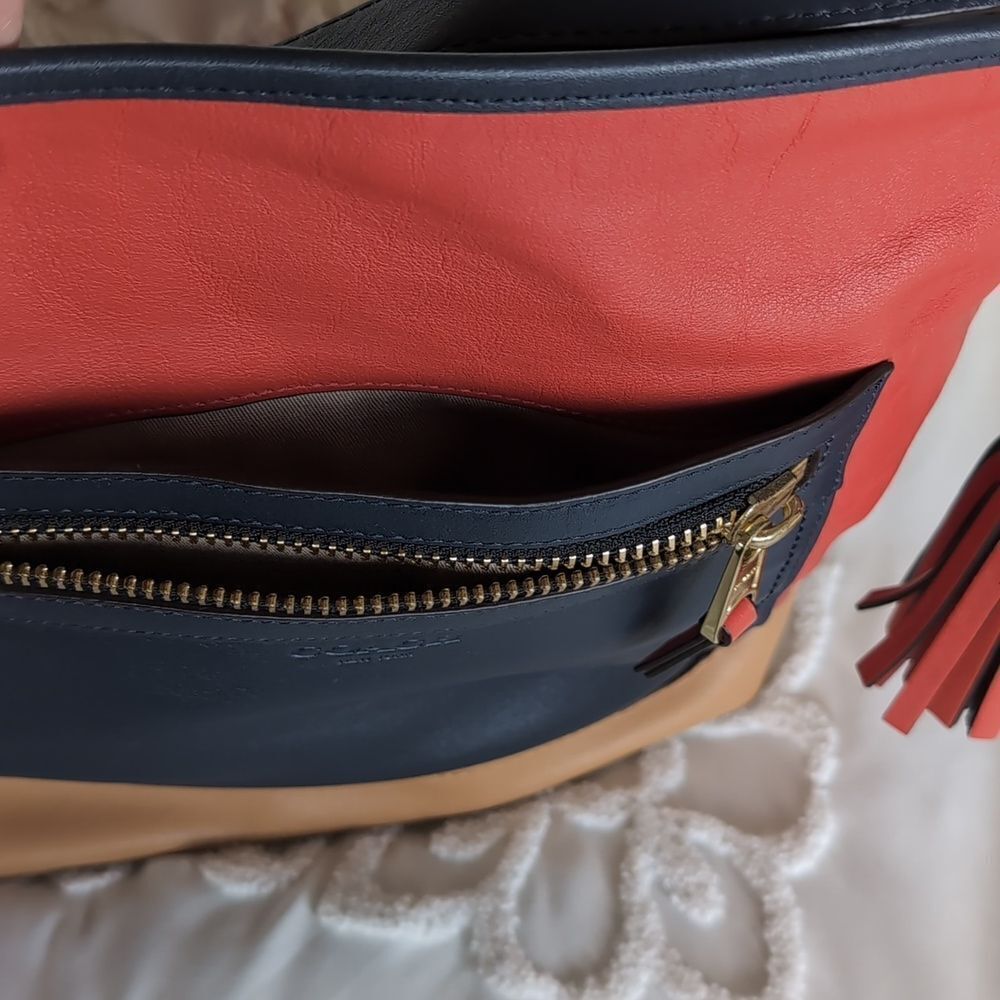 COACH Limited Edition Legacy Collection With Red❤️ Leather Tassel Detailing - Picture 5 of 15